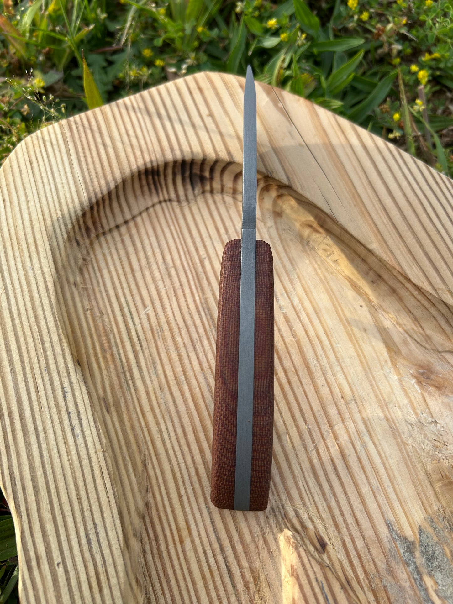 Step | Cross-Cut Micarta + Copper Pins