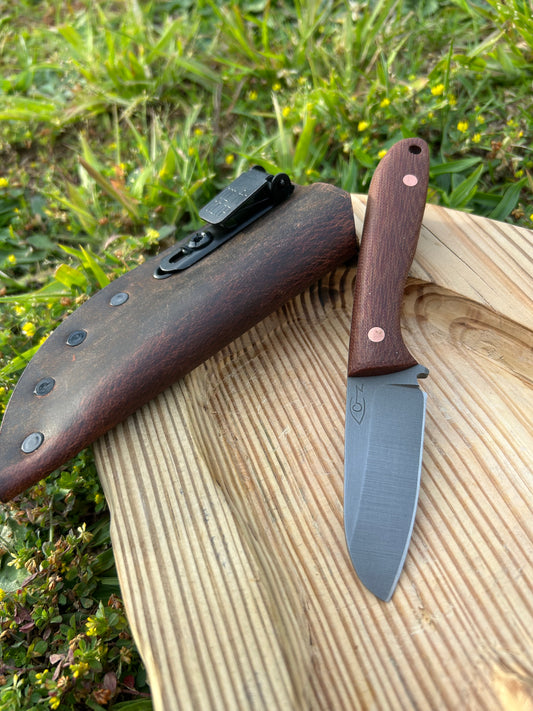 Pocket Rocket | Cross-Cut Micarta + Copper Pins