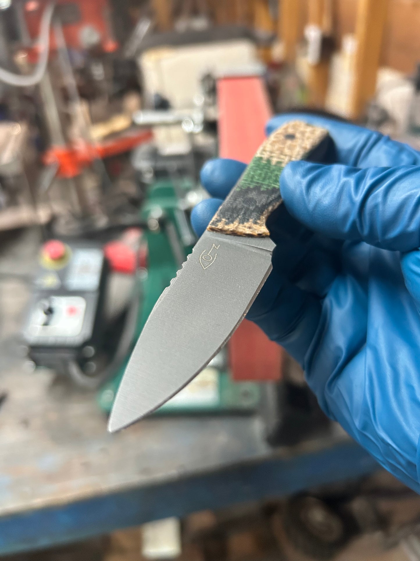 Torpedo | Burlap-Green-Black Micarta w/Black Pins