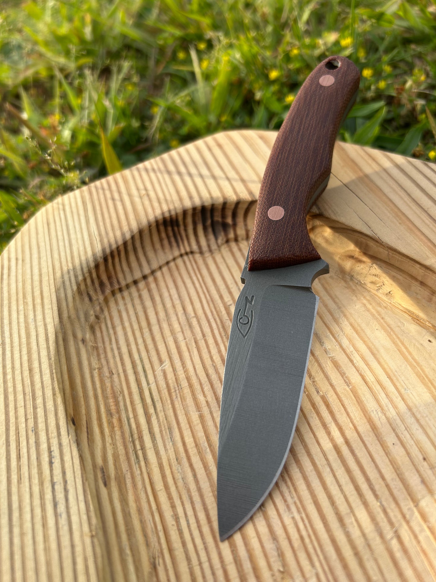 Step | Cross-Cut Micarta + Copper Pins