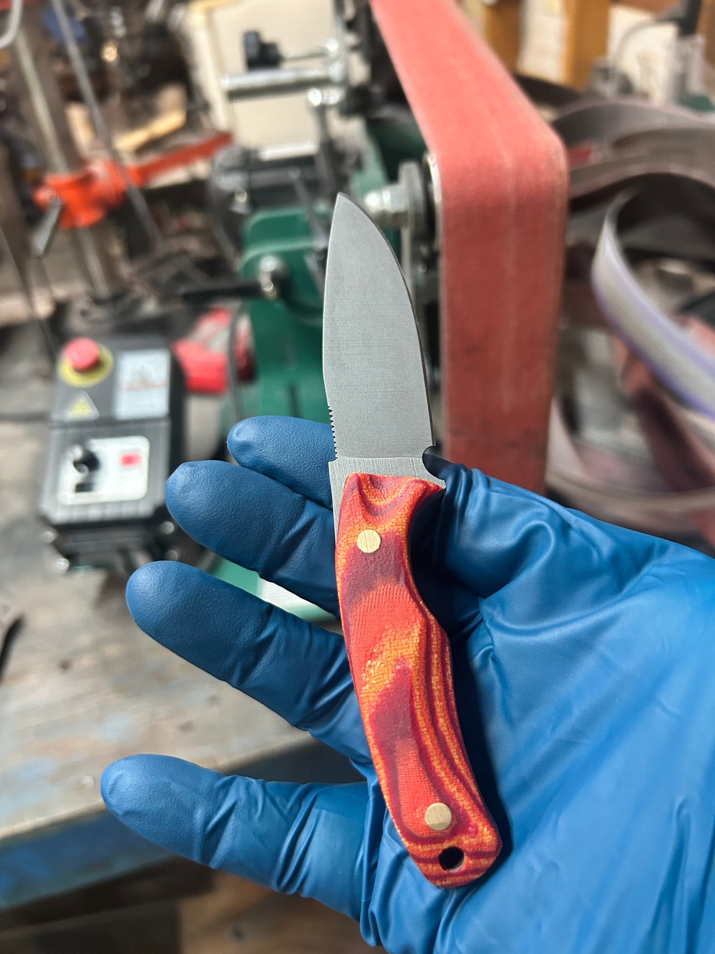 Step | Red-Yellow-Orange Micarta w/Brass Pins