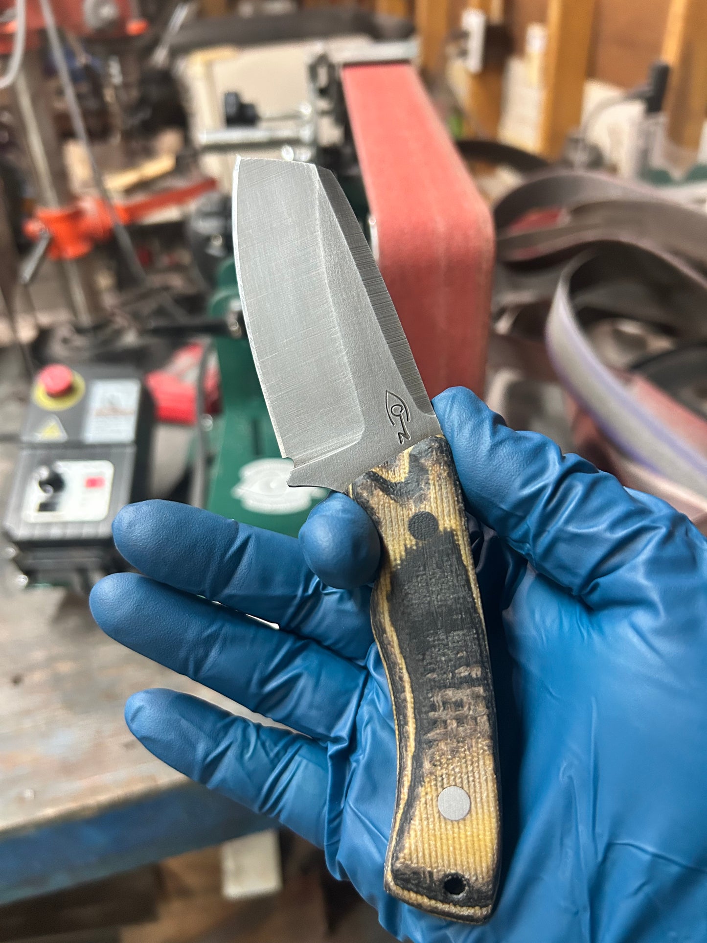 Crab Cleaver | Yellow & Black Micarta