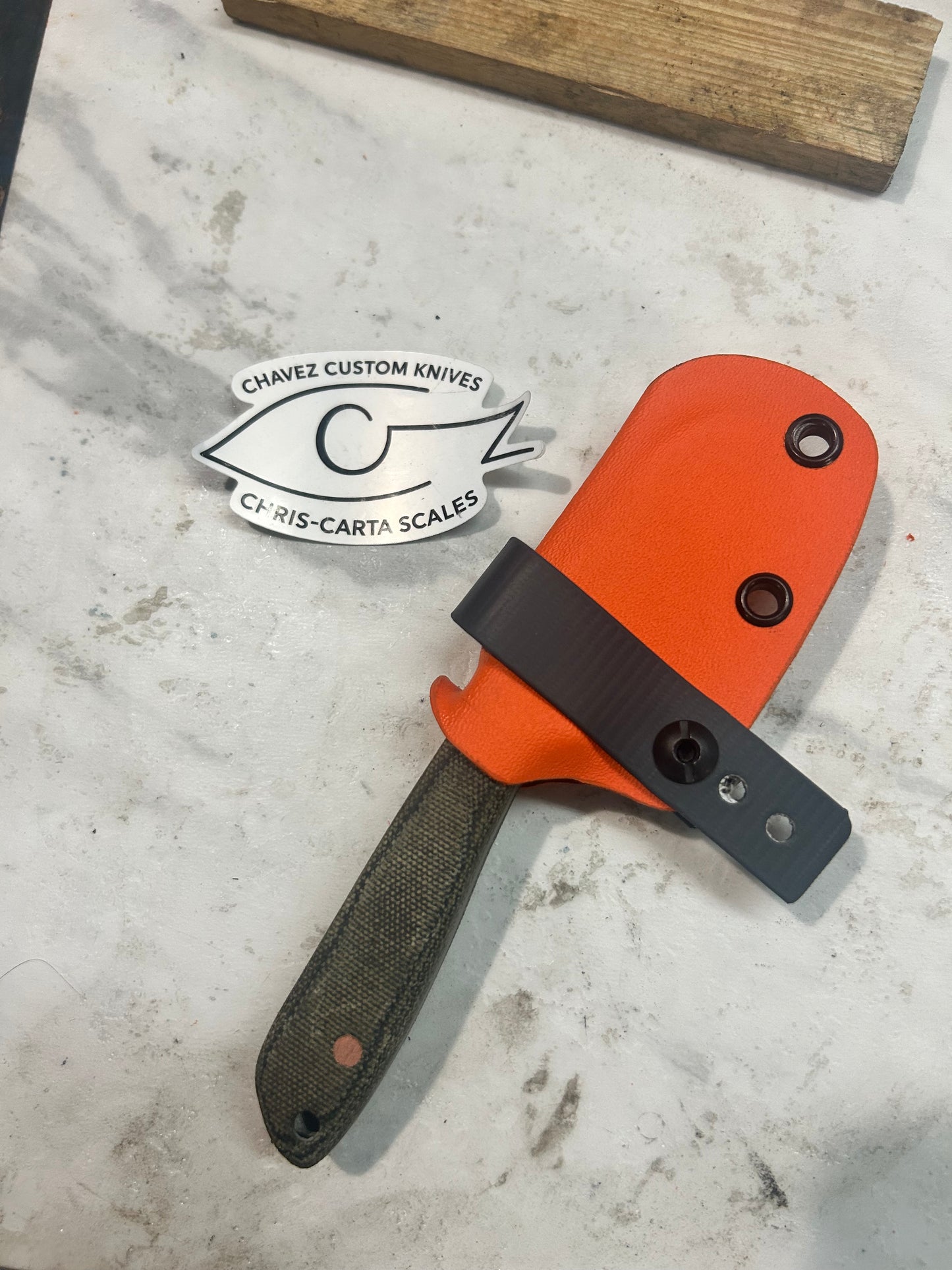 Pocket Rocket | Green Canvas Micarta + Copper Pins