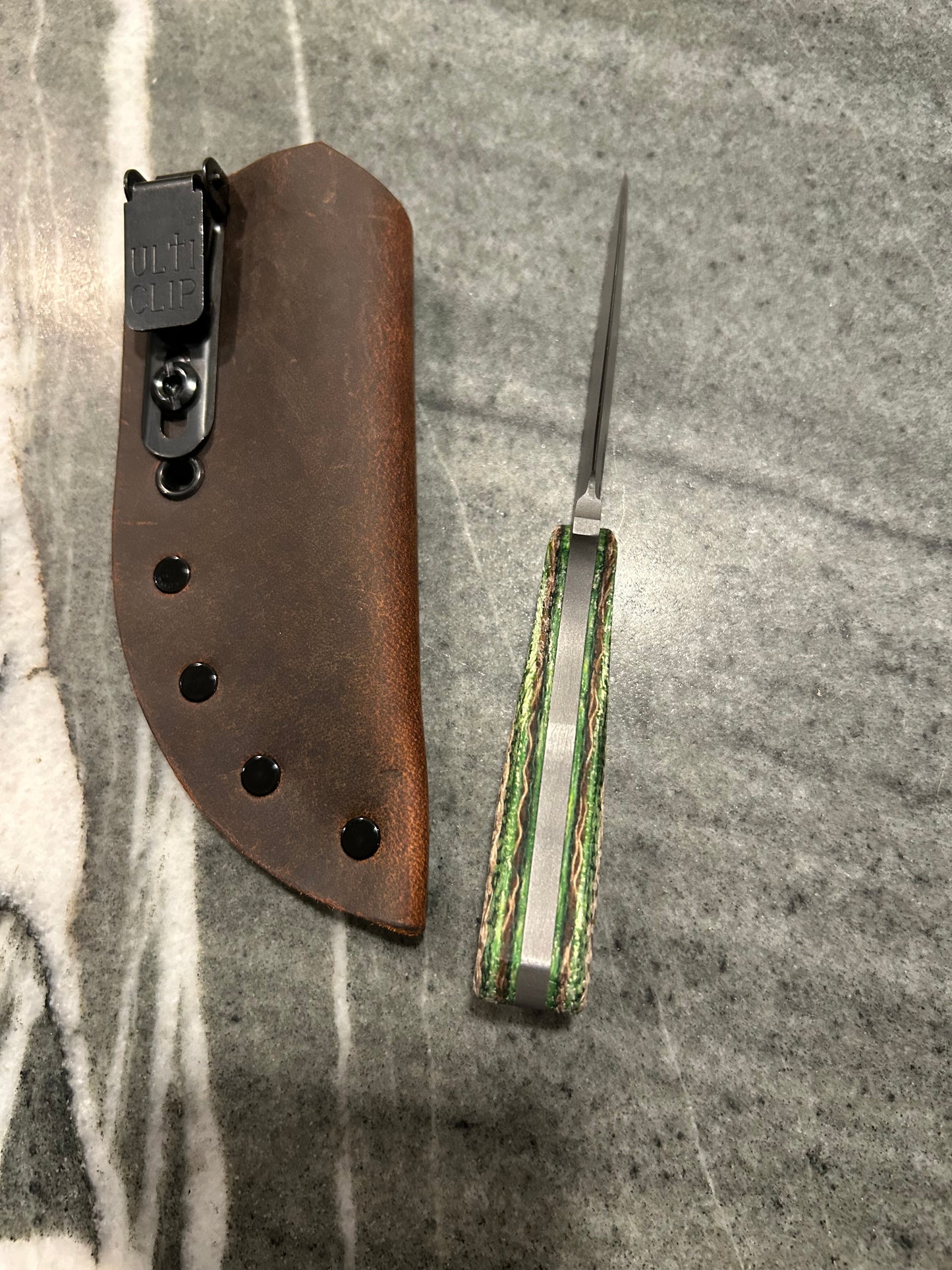 6.2” Carry Series - The Step - Green Burlap Machine & Copper Pins
