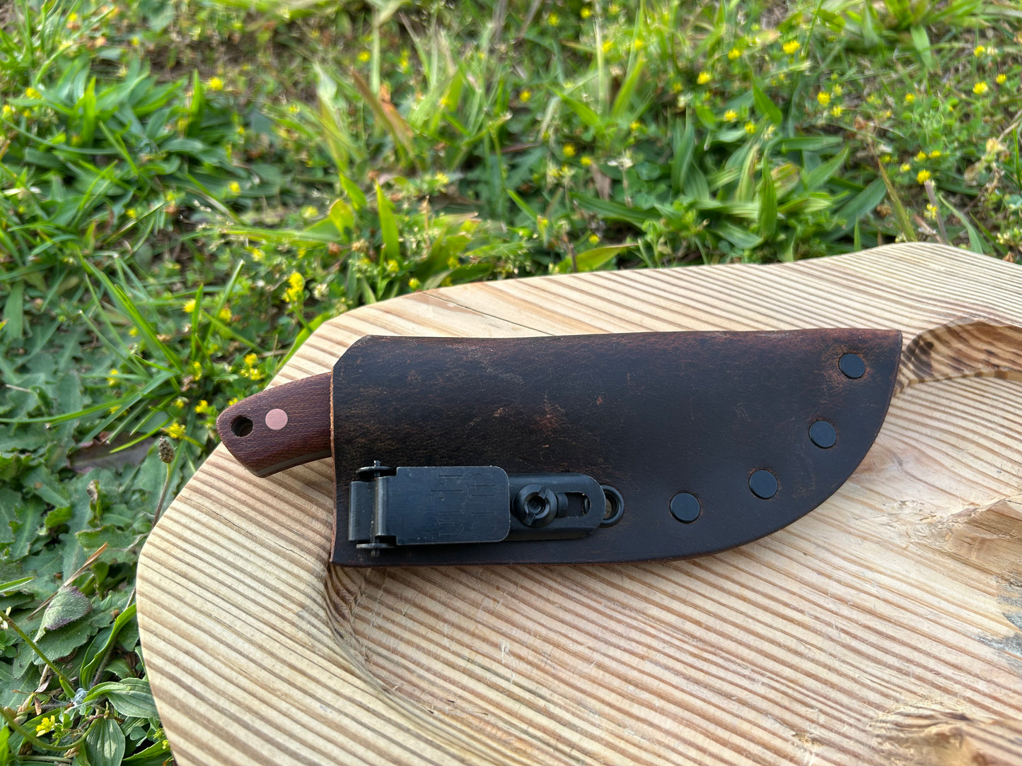 Step | Cross-Cut Micarta + Copper Pins