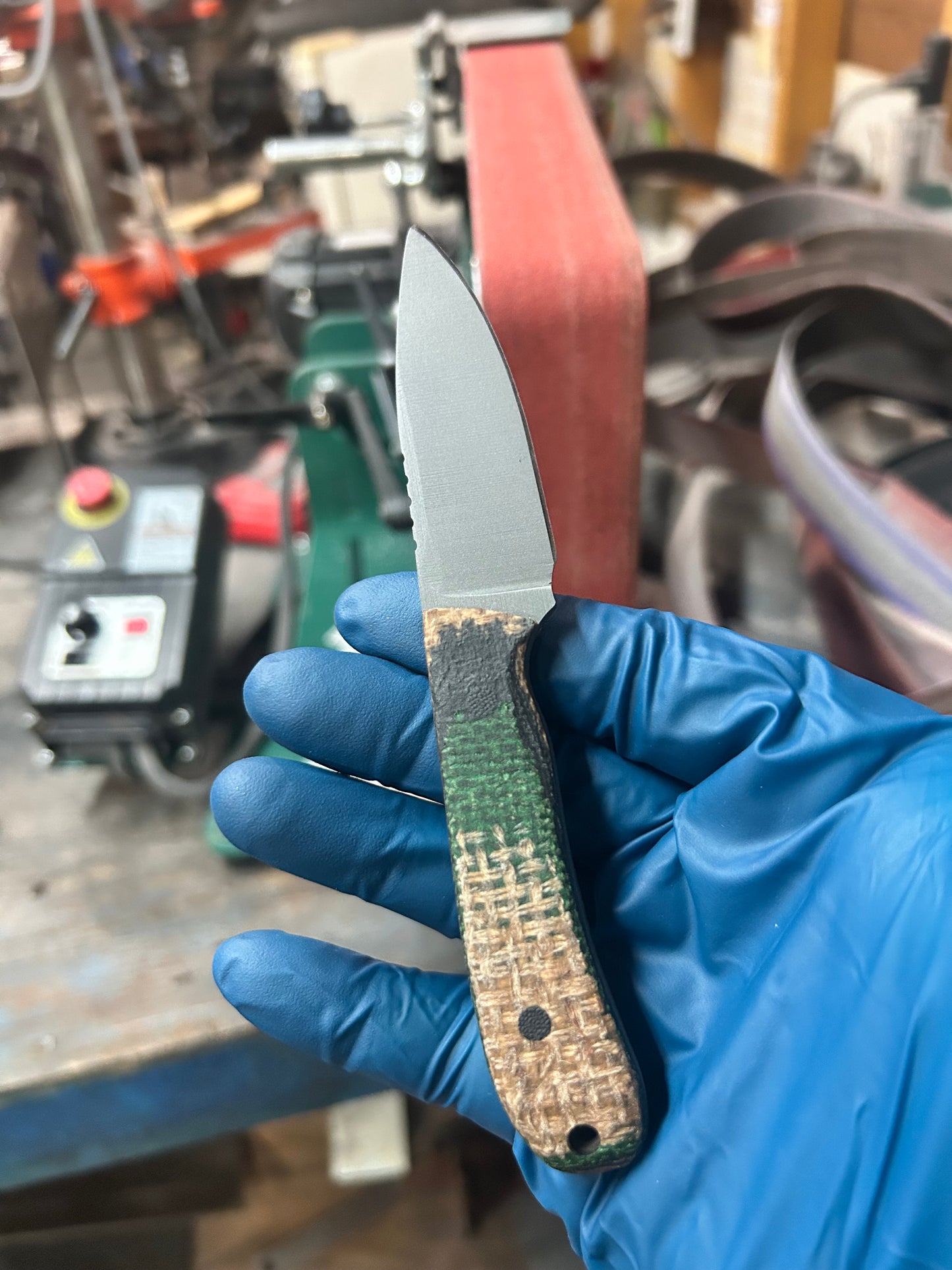 Torpedo | Burlap-Green-Black Micarta w/Black Pins