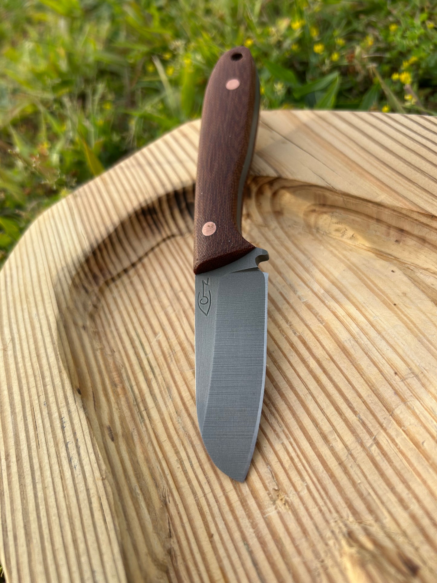 Pocket Rocket | Cross-Cut Micarta + Copper Pins