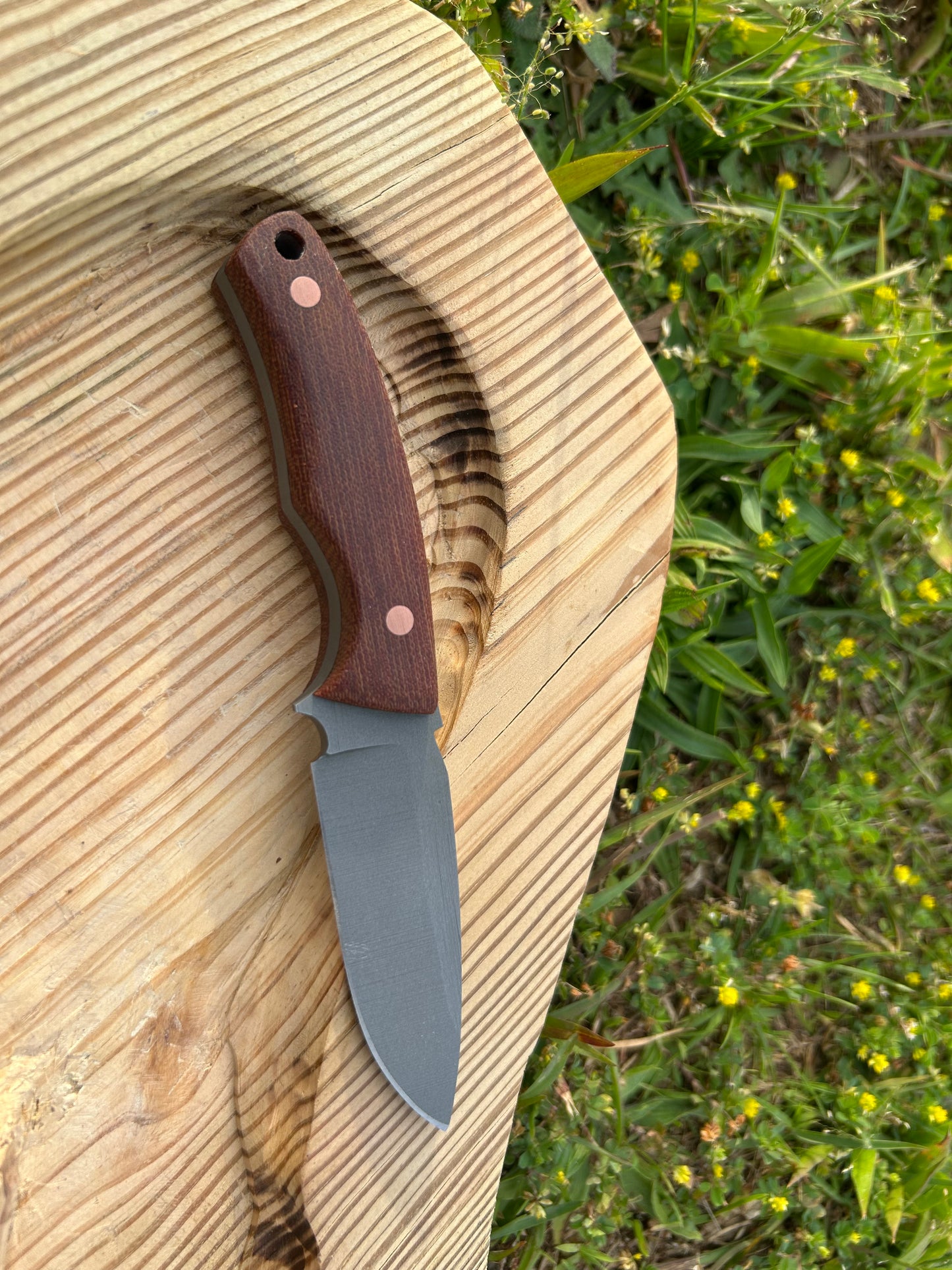 Step | Cross-Cut Micarta + Copper Pins