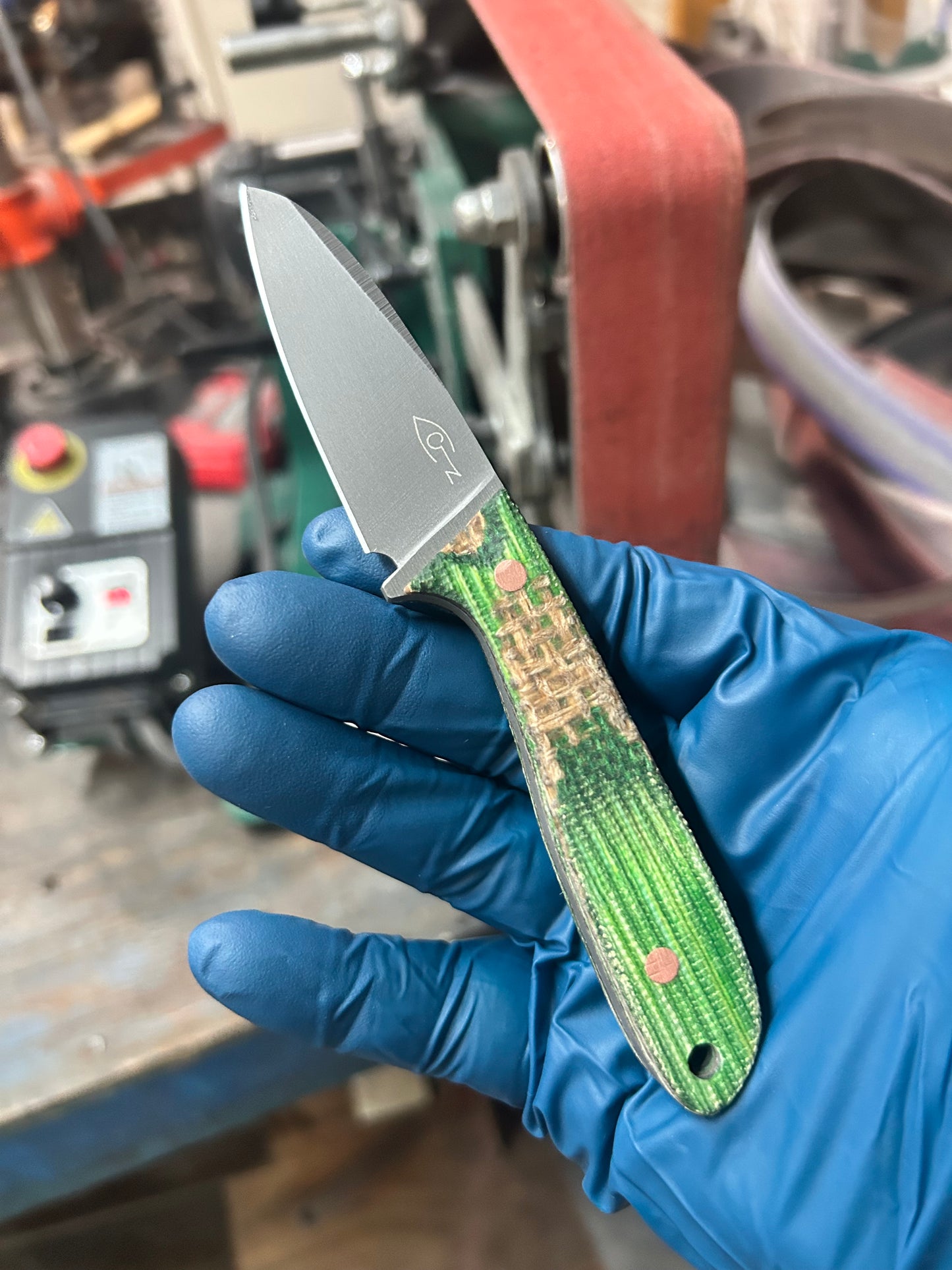 Pocket Rocket | Green & Burlap w/Copper Pins