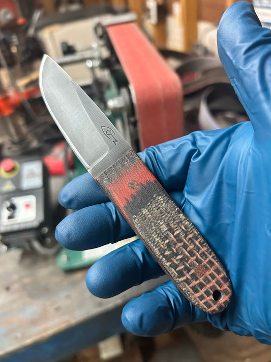Legacy Puukko | Brown & Orange Micarta w/Brown Pins