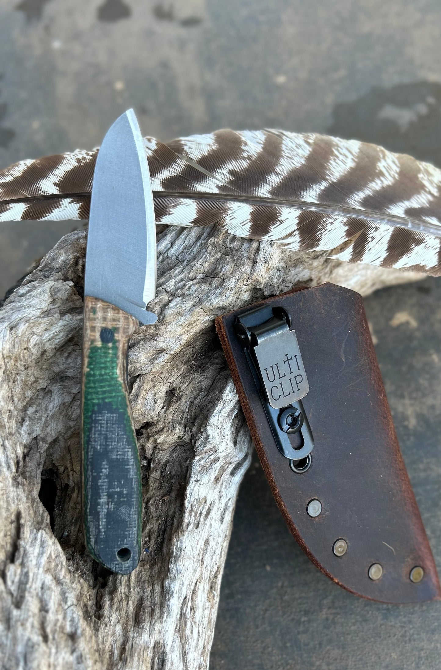 6.2” Carry Series - Pocket Rocket - Green Black Burlap