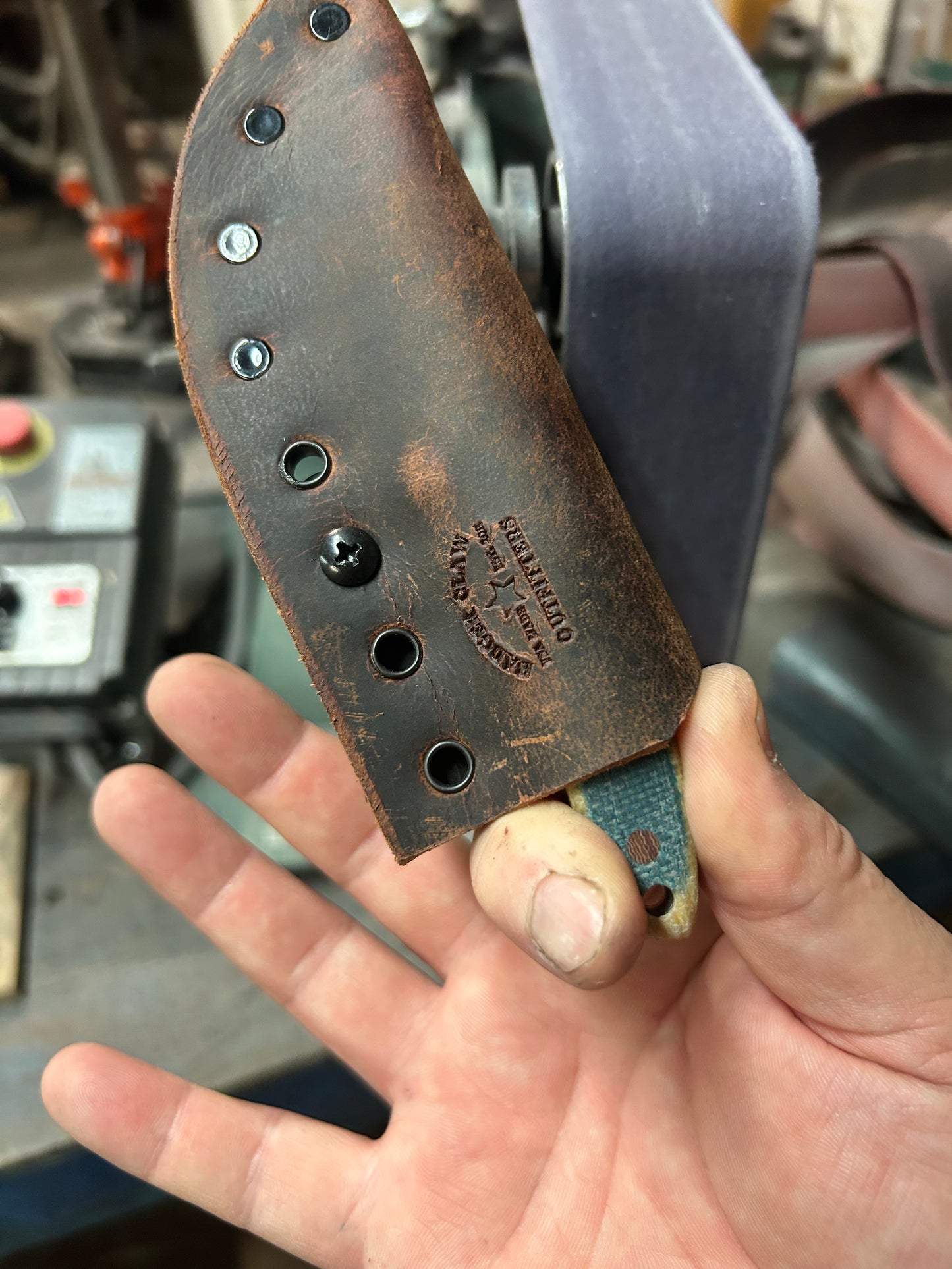 Step | Yellow-Blue Micarta w/Brown Pins