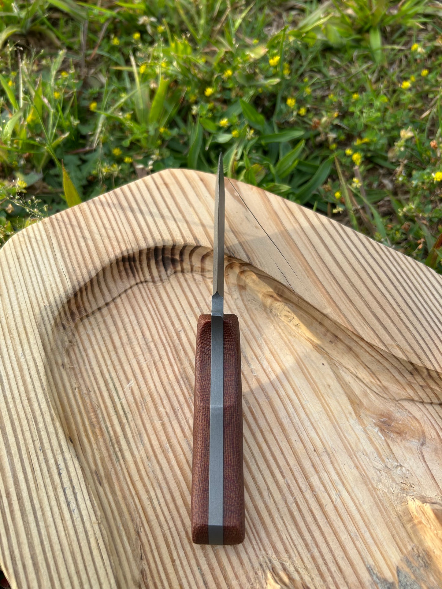Step | Cross-Cut Micarta + Copper Pins
