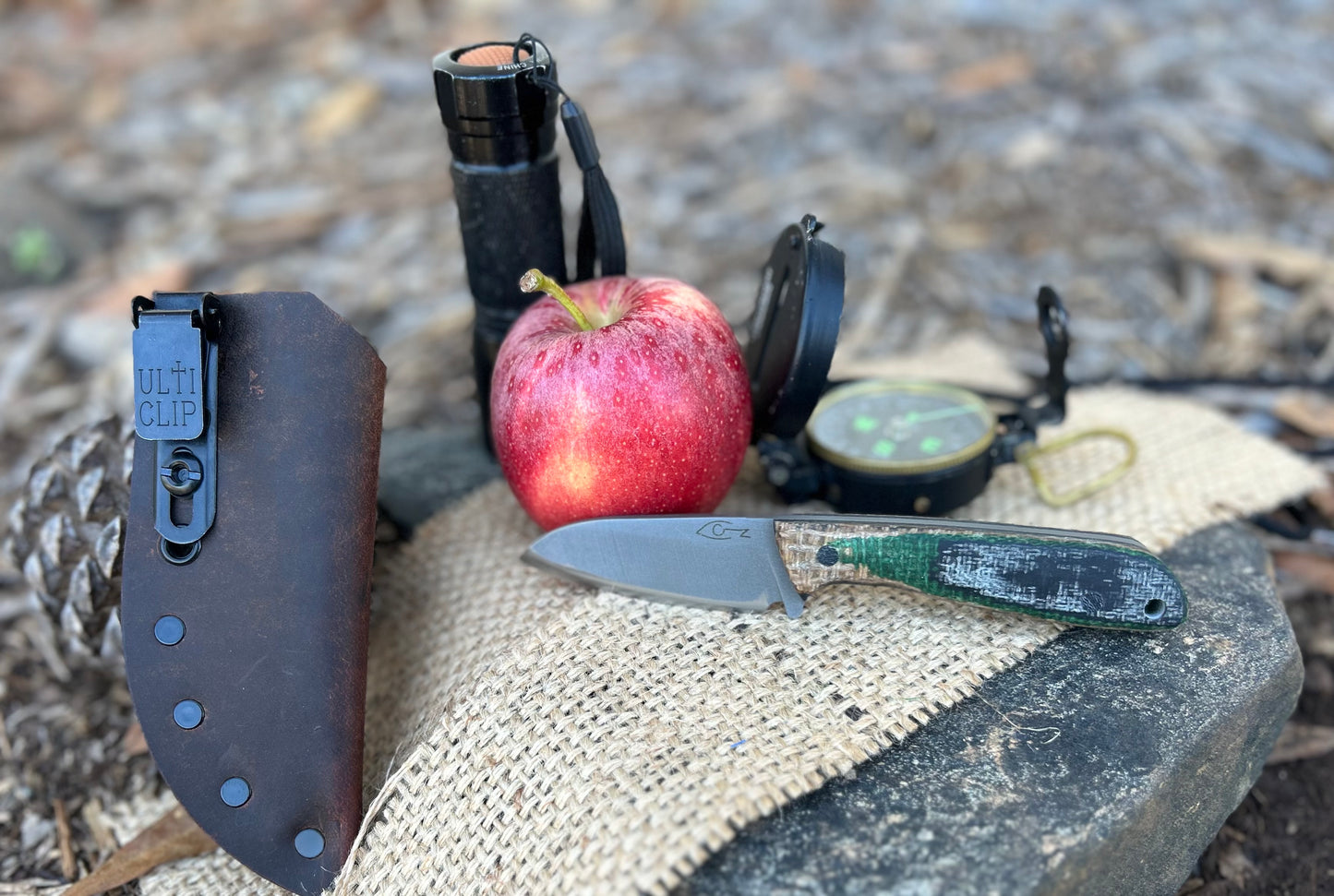 6.2” Carry Series - Pocket Rocket - Green Black Burlap