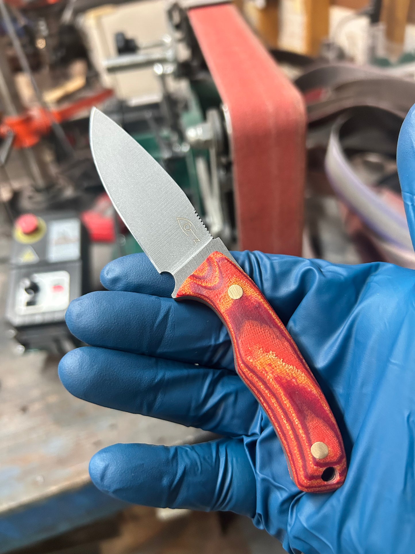 Step | Red-Yellow-Orange Micarta w/Brass Pins
