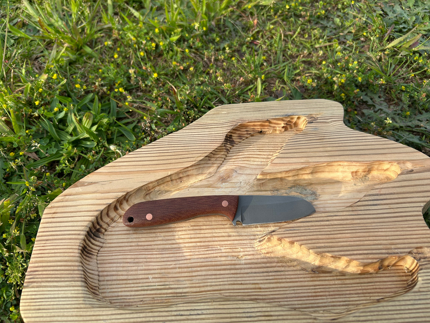 Pocket Rocket | Cross-Cut Micarta + Copper Pins