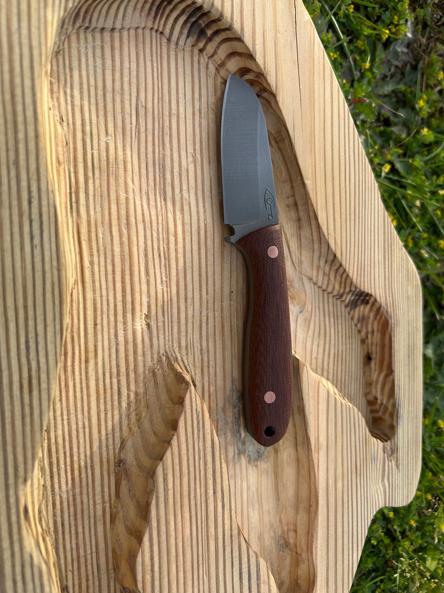 Pocket Rocket | Cross-Cut Micarta + Copper Pins