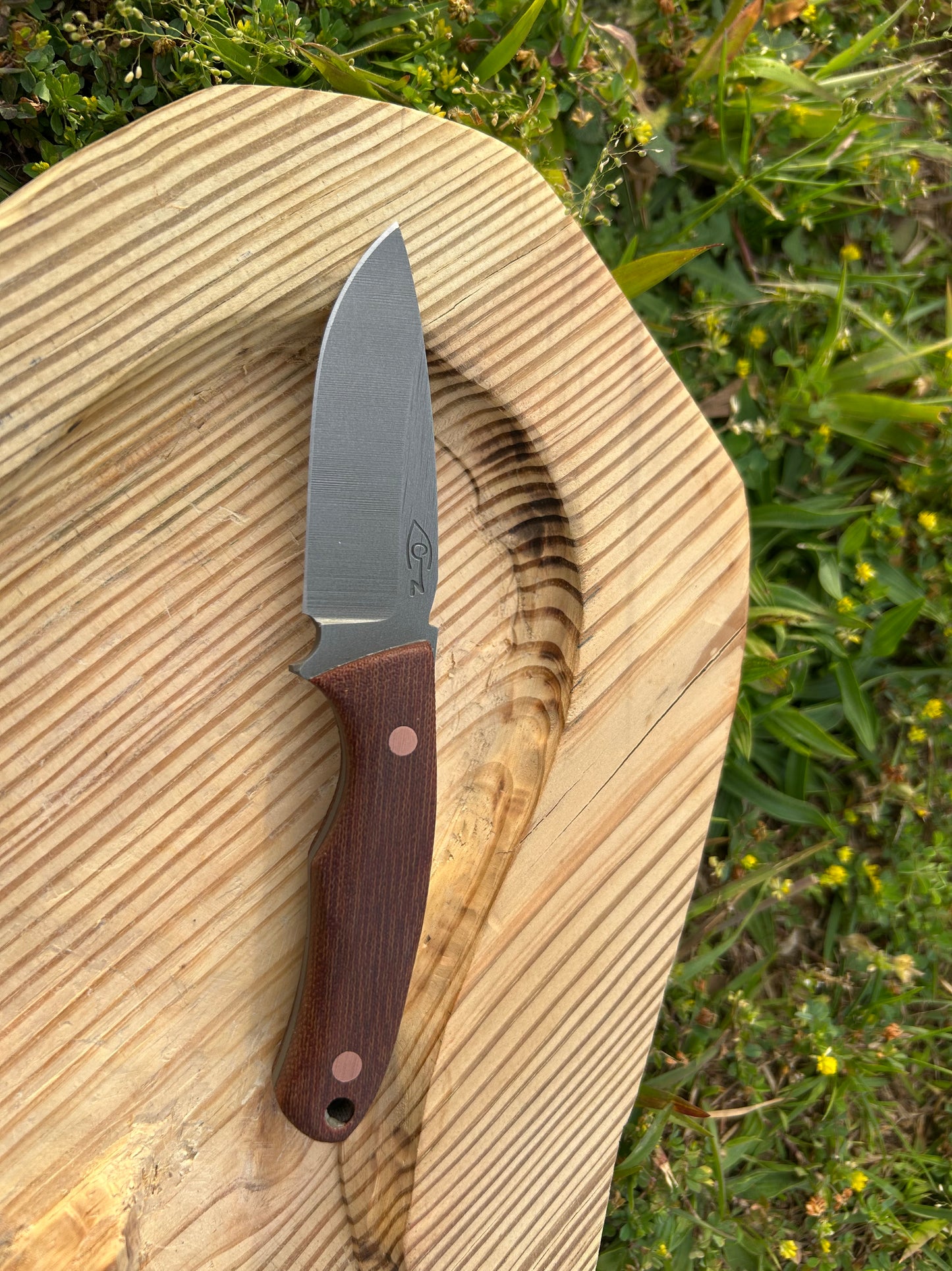 Step | Cross-Cut Micarta + Copper Pins