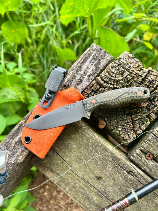 Step | Green Canvas Micarta + Copper Pins
